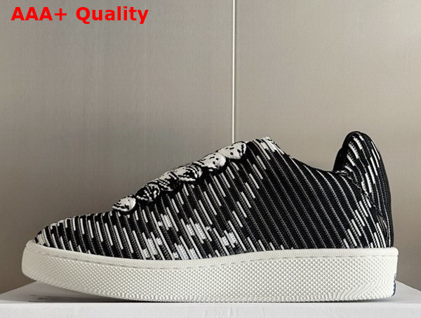 Burberry Check Knit Box Sneakers in Black Replica
