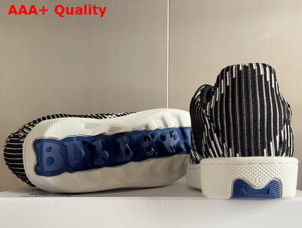 Burberry Check Knit Box Sneakers in Black Replica