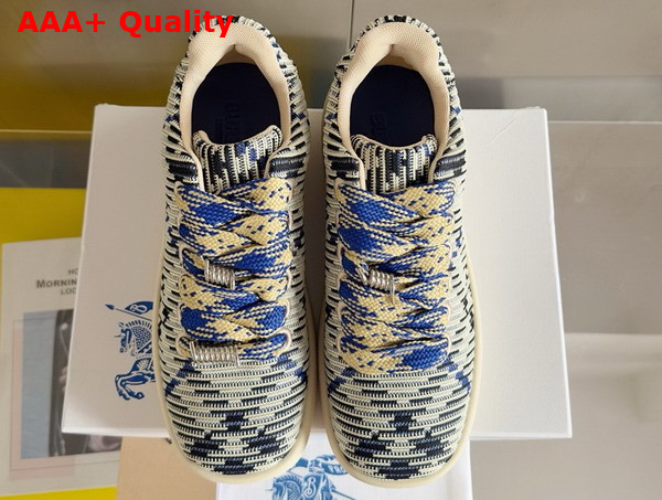 Burberry Check Knit Box Sneakers in Lichen Replica