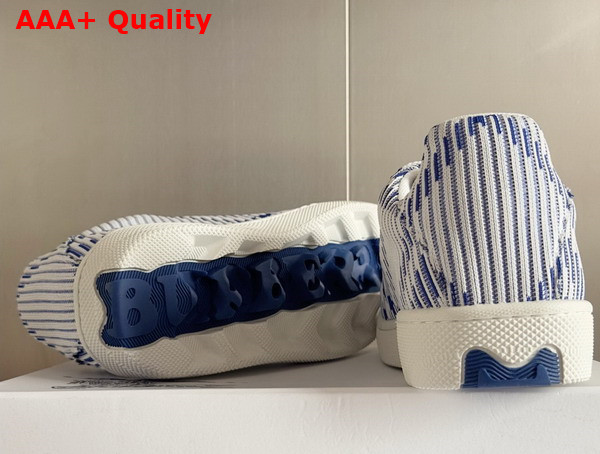 Burberry Check Knit Box Sneakers in Salt for Men Replica
