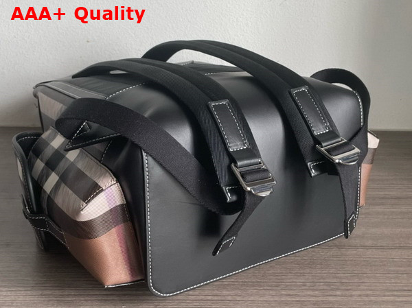 Burberry Check Pocket Backpack in Dark Birch Brown Replica