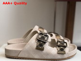 Burberry Check Suede Urchin Sandals in Bake Beige Replica
