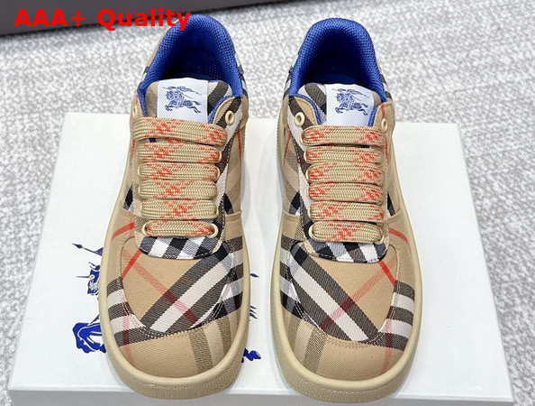 Burberry Check Terrace Sneakers in Sand Replica