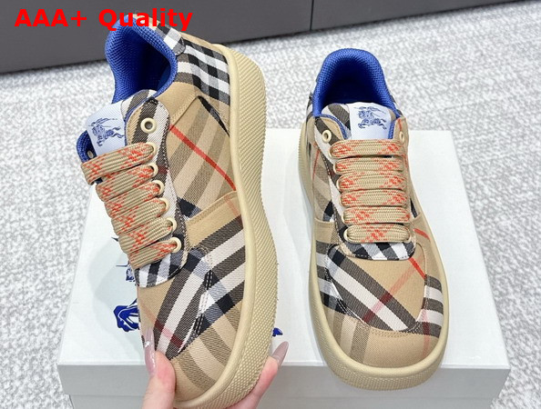 Burberry Check Terrace Sneakers in Sand Replica