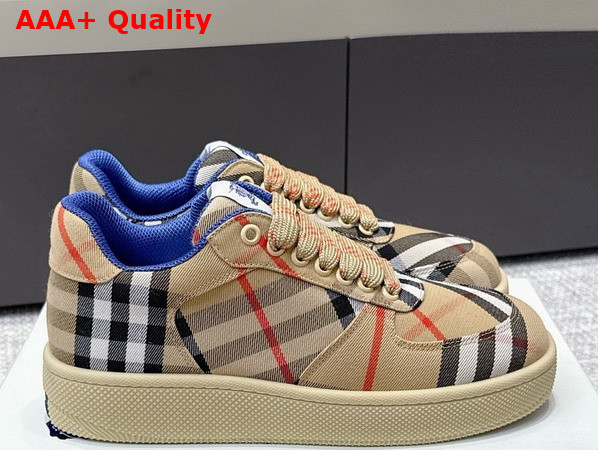 Burberry Check Terrace Sneakers in Sand Replica
