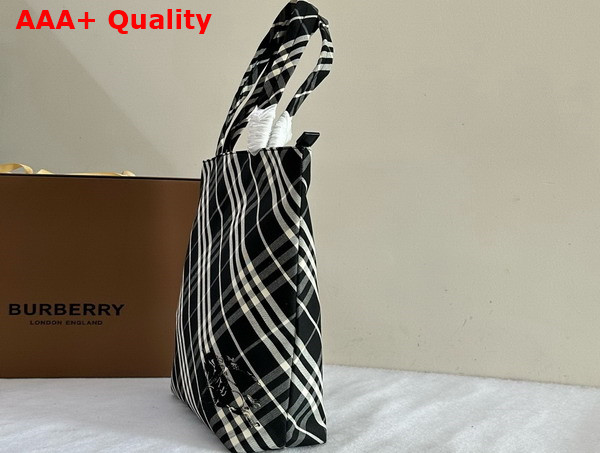 Burberry Check Tote in Black and Calico Replica