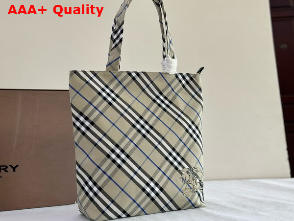 Burberry Check Tote in Lichen Replica