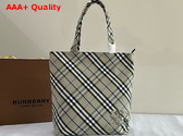 Burberry Check Tote in Lichen Replica