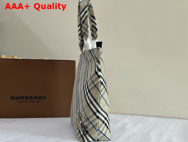Burberry Check Tote in Lichen Replica