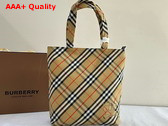 Burberry Check Tote in Sand Replica