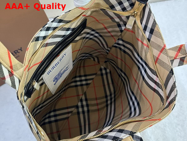 Burberry Check Tote in Sand Replica