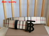 Burberry Check and Leather TB Belt in Archive Beige Replica