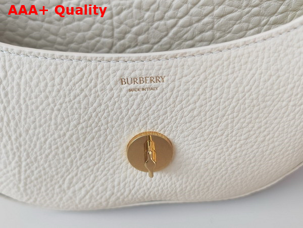 Burberry Chess Satchel in Pearl Full Grain Calf Leather Replica