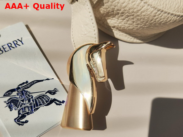 Burberry Chess Satchel in Pearl Full Grain Calf Leather Replica