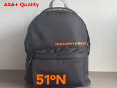 Burberry Coordinates Print Backpack Black and Orange Nylon Replica