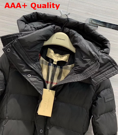 Burberry Detachable Hood Down Filled Coat in Black Replica