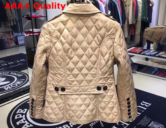 Burberry Diamond Quilted Jacket in Beige Replica