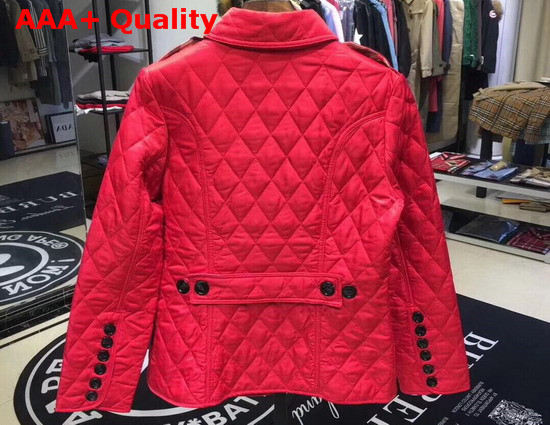 Burberry Diamond Quilted Jacket in Military Red Replica