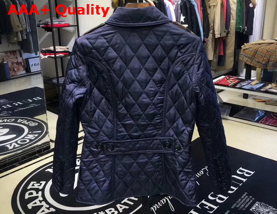 Burberry Diamond Quilted Jacket in Navy Replica