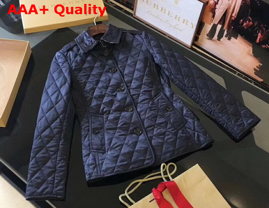 Burberry Diamond Quilted Jacket in Navy Replica