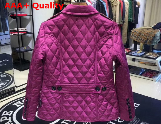 Burberry Diamond Quilted Jacket in Purple Replica