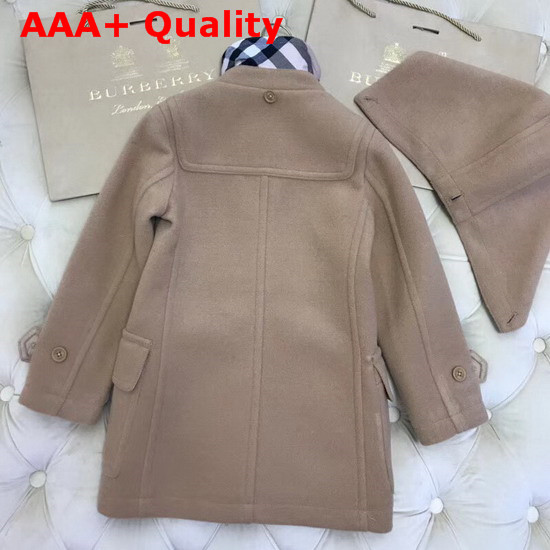 Burberry Double Faced Wool Duffle Coat in Honey Color Replica