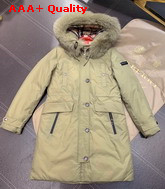 Burberry Down Filled Hooded Coat in Beige Replica