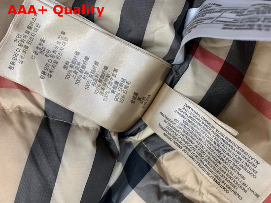 Burberry Down Filled Hooded Coat in Beige Replica