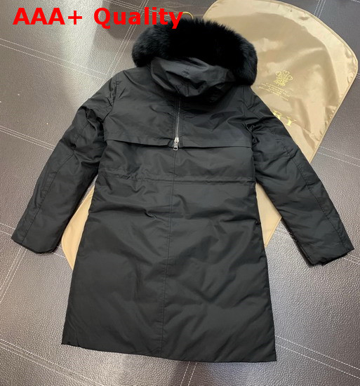 Burberry Down Filled Hooded Coat in Black Replica