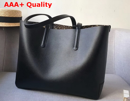 Burberry Embossed Monogram Motif Leather Tote in Black Replica