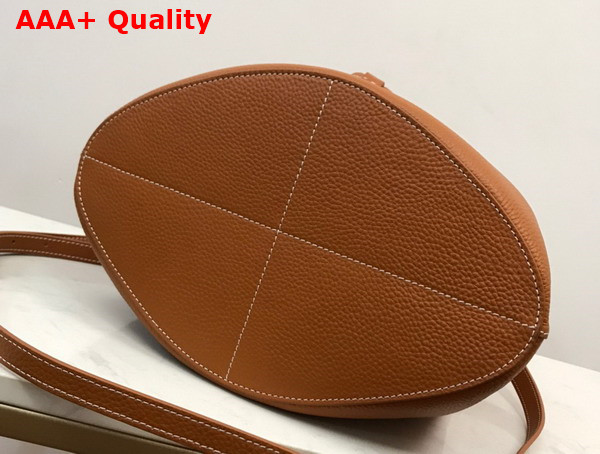 Burberry Grainy Leather Small TB Bucket Bag in Warm Russet Brown Replica