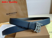 Burberry Grainy Leather TB Belt in Rich Navy Replica