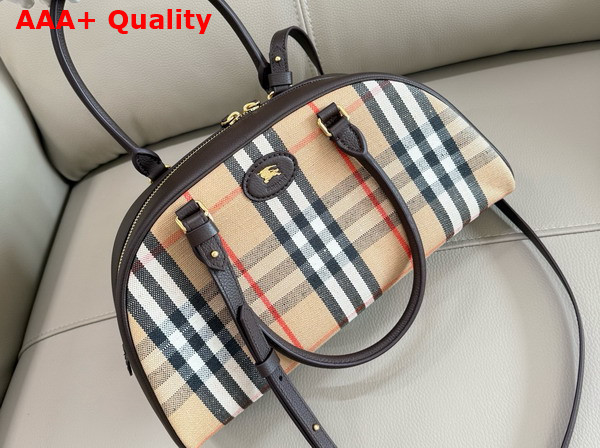 Burberry Highlands Bowling Bag in Sand Replica