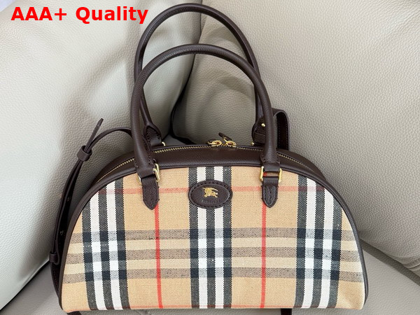Burberry Highlands Bowling Bag in Sand Replica