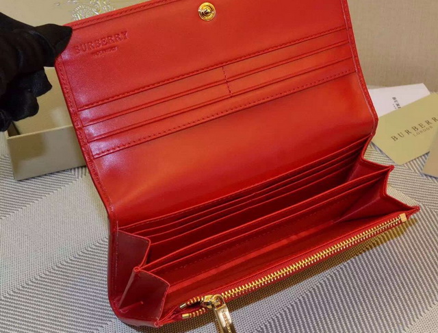 Burberry Horseferry Check And Leather Continental Wallet Orange for Sale