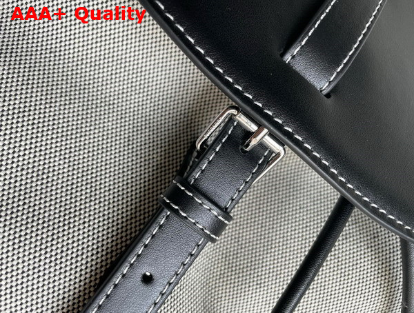 Burberry Horseferry Print Canvas and Leather Pocket Backpack Black Grey Replica