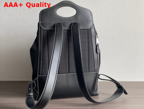 Burberry Horseferry Print Canvas and Leather Pocket Backpack in Black Replica
