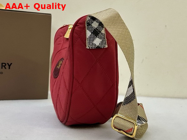 Burberry Horseshoe Crossbody Bag in Cherry Red Replica