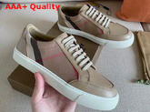 Burberry Horse Check and Leather Sneakers Tan Replica
