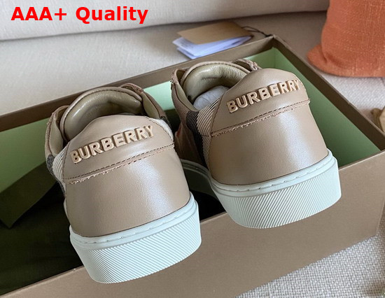 Burberry Horse Check and Leather Sneakers Tan Replica