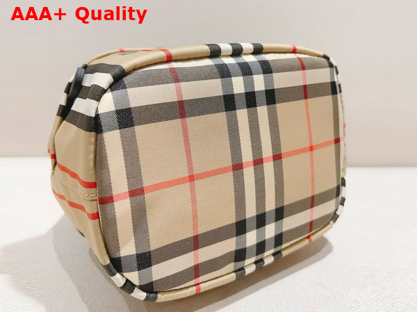 Burberry Icon Stripe Econyl Drawstring Pouch in Archive Beige Replica