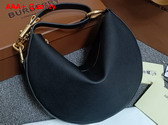 Burberry Knight Arc Bag in Black Grainy Calf Leather Replica