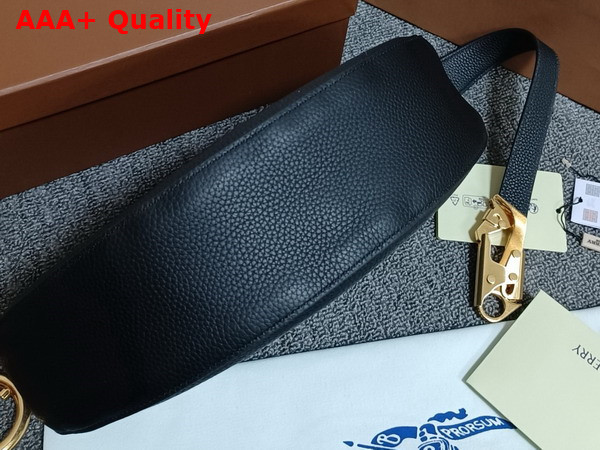 Burberry Knight Arc Bag in Black Grainy Calf Leather Replica