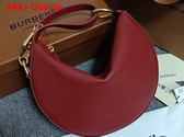 Burberry Knight Arc Bag in Rust Grainy Calf Leather Replica