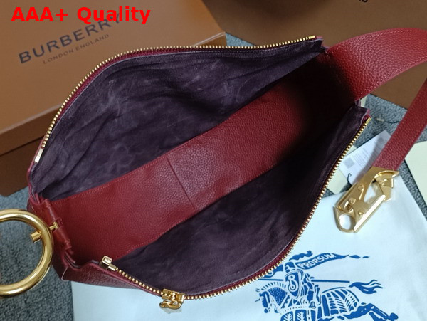 Burberry Knight Arc Bag in Rust Grainy Calf Leather Replica