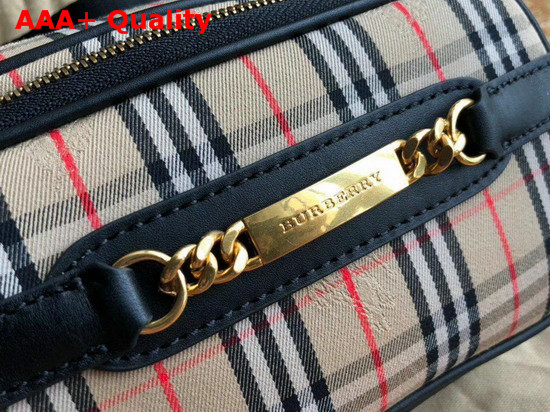 Burberry Large 1983 Check Link Bum Bag Black Replica