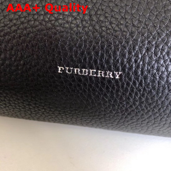 Burberry Leather Barrel Bag in Black Calf Leather Replica