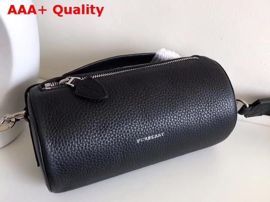 Burberry Leather Barrel Bag in Black Calf Leather Replica