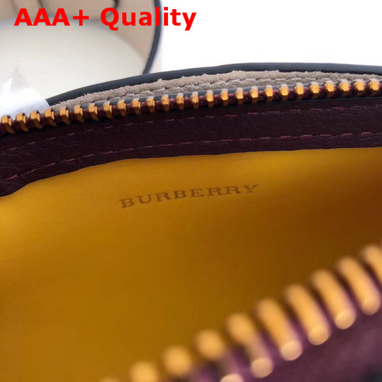 Burberry Leather Barrel Bag in Deep Claret Limestone Calf Leather Replica