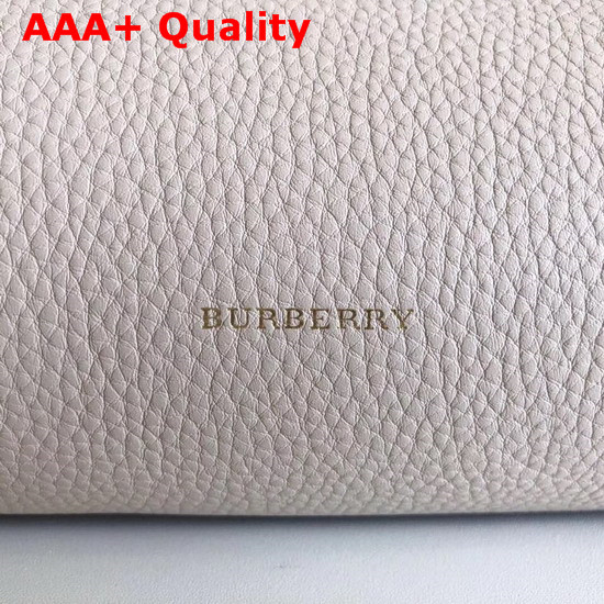 Burberry Leather Barrel Bag in Limestone Dust Rose Calf Leather Replica